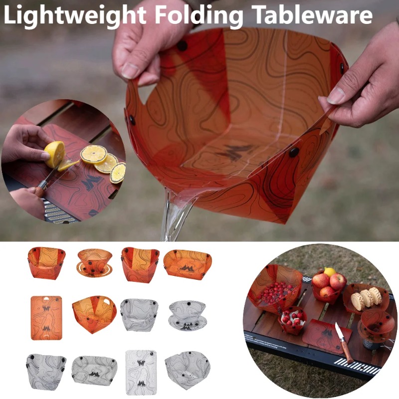Camping Cooking Plate - Składana zastawa stołowa na kemping Przenośna