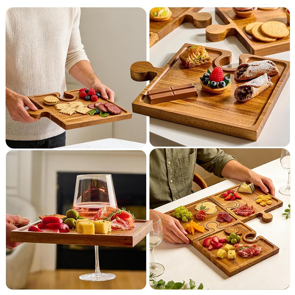 Drewniana taca na przekąski w  – Camping Cooking Tool Set recenzja i cena